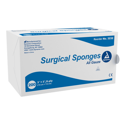 Dynarex Gauze Sponges & Pads Sterile & Non Sterile | 3232 | | Disposable Medical Supplies, done, Dressings & Sponges, General & Advanced Wound Care, Patient Care, Surgical & Procedural | Dynarex | SurgiMac