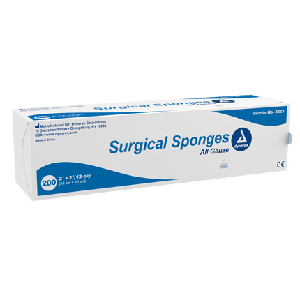 Dynarex Gauze Sponges & Pads Sterile & Non Sterile | 3223 | | Disposable Medical Supplies, done, Dressings & Sponges, General & Advanced Wound Care, Patient Care, Surgical & Procedural | Dynarex | SurgiMac