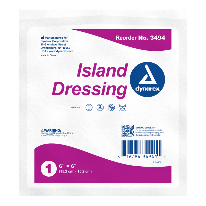 Dynarex Island Dressings - Sterile 3492