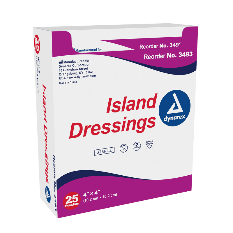 Dynarex Island Dressings - Sterile 3492