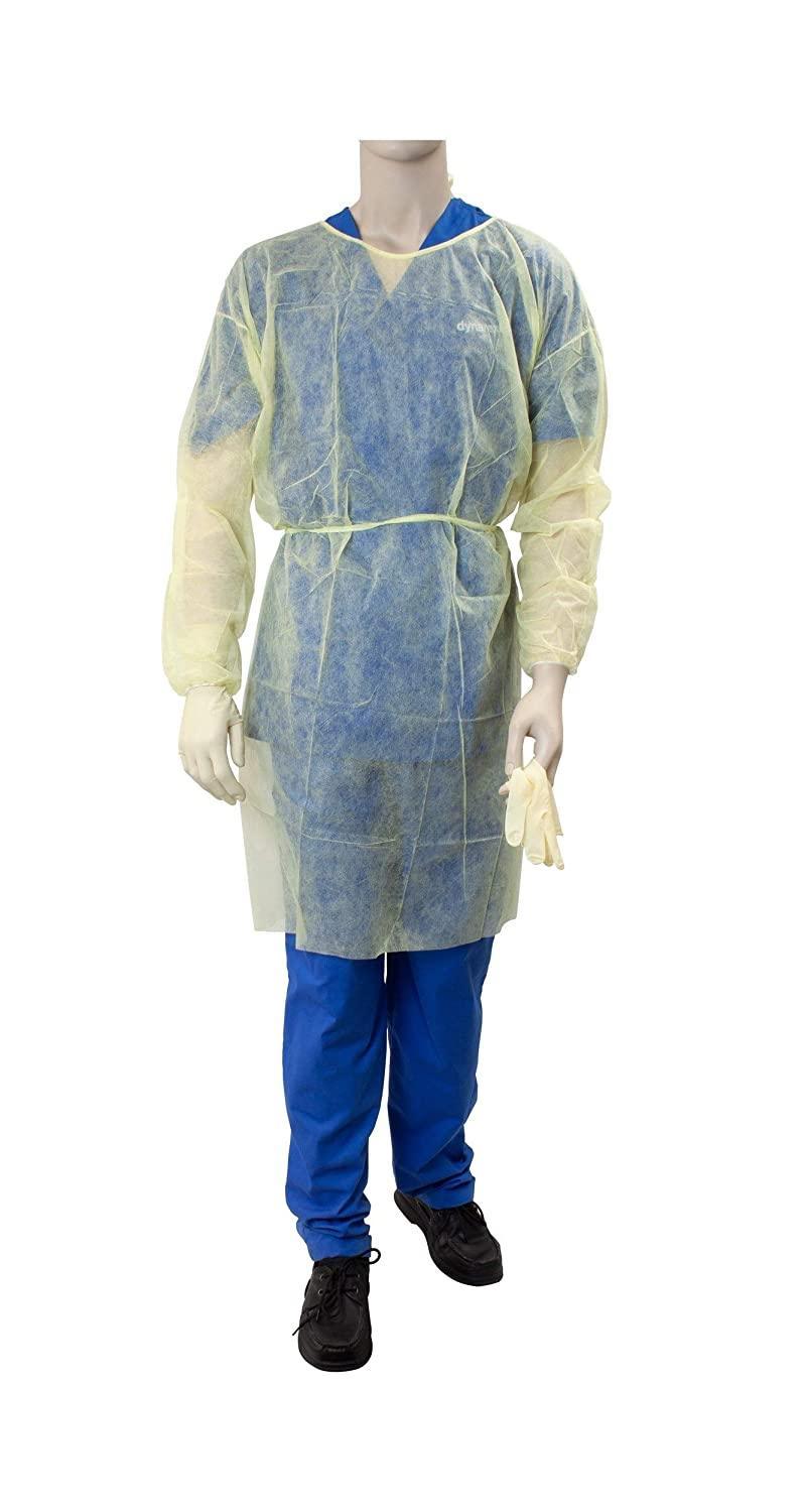 Isolation Gown Fluid Resistant Universal, Yellow 50 pack 2141
