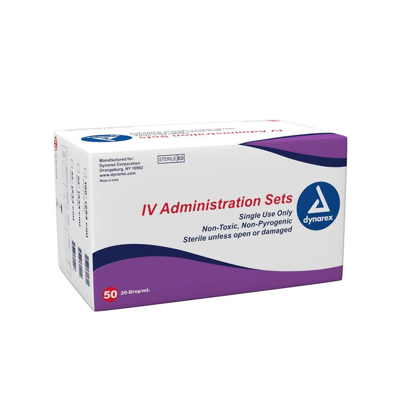 Dynarex IV Administration Sets - 20 Drop | SurgiMac Dental Supply