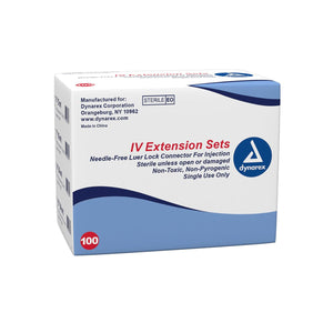 Dynarex IV Extension Sets - Sterile, Non-Pyrogenic, Latex-Free Plastic for Safe IV Delivery 7061
