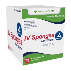Dynarex IV Sponge 2in X 2in - 6 Ply - 2/Pouch 4610