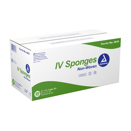 Dynarex IV Sponge 2in X 2in - 6 Ply - 2/Pouch | Dynarex | SurgiMac