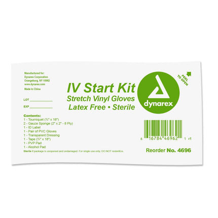 Dynarex IV Start Kits | 4696 | | Disposable Medical Supplies, First Responder Supplies, IV & Drug Delivery, IV Start Supplies | Dynarex | SurgiMac