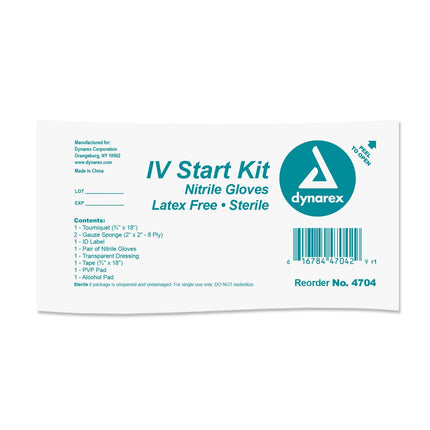 Dynarex IV Start Kits | 4704 | | Disposable Medical Supplies, First Responder Supplies, IV & Drug Delivery, IV Start Supplies | Dynarex | SurgiMac