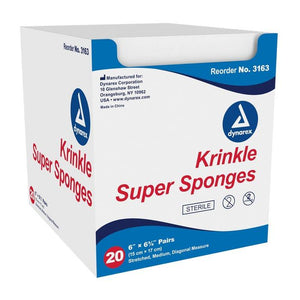 Dynarex Krinkle Gauze Rolls And Sponges - Sterile & Non-Sterile 3161