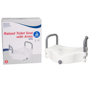 Dynarex Locking Raised Toilet Seat With Arms 10360