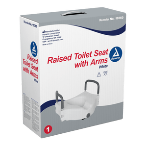 Dynarex Locking Raised Toilet Seat With Arms 10360