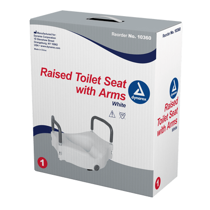 Dynarex Locking Raised Toilet Seat With Arms