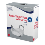 Dynarex Locking Raised Toilet Seat With Arms 10360