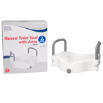 Dynarex Locking Raised Toilet Seat With Arms 10360