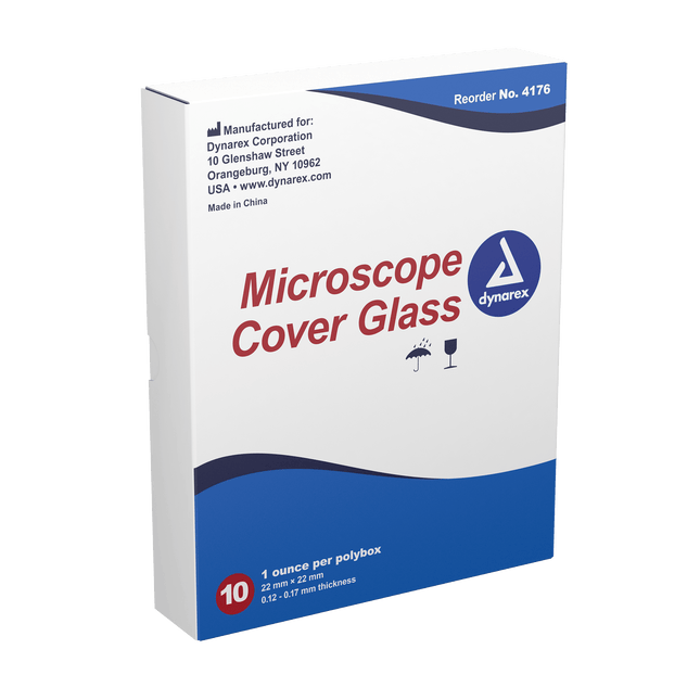 Dynarex | Dynarex Microscope Cover Glass - 0.12-0.17mm | 4176