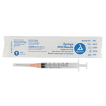 Syringe - Non-Safety with Needle - Luer slip by Dynarex 7003