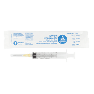 Syringe - Non-Safety with Needle - Luer slip by Dynarex 7010