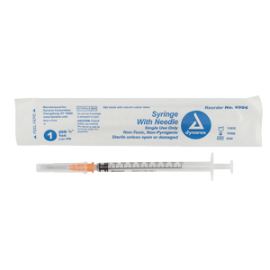 Syringe - Non-Safety with Needle - Luer slip by Dynarex 6994