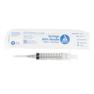 Syringe - Non-Safety with Needle - Luer slip by Dynarex 7014