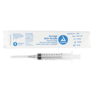 Syringe - Non-Safety with Needle - Luer slip by Dynarex 7015