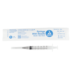Syringe - Non-Safety with Needle - Luer slip by Dynarex 7016