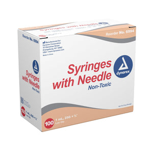 Syringe - Non-Safety with Needle - Luer slip by Dynarex 6994