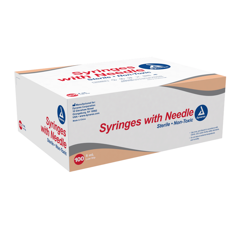 Syringe - Non-Safety with Needle - Luer slip by Dynarex 6994