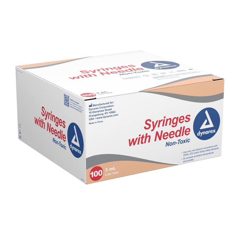 Syringe - Non-Safety with Needle - Luer slip by Dynarex 6994