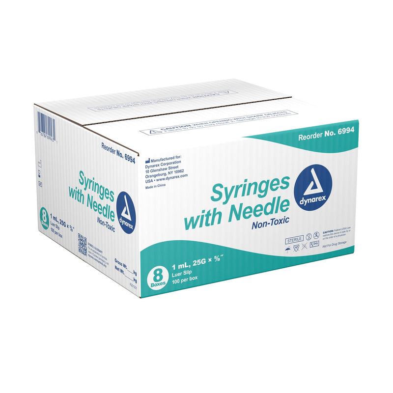 Syringe - Non-Safety with Needle - Luer slip by Dynarex 6994