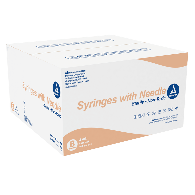 Syringe - Non-Safety with Needle - Luer slip by Dynarex 6994