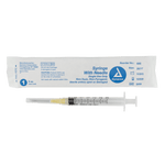 Syringe - Non-Safety with Needle - Luer slip by Dynarex 6995
