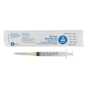 Syringe - Non-Safety with Needle - Luer slip by Dynarex 6995