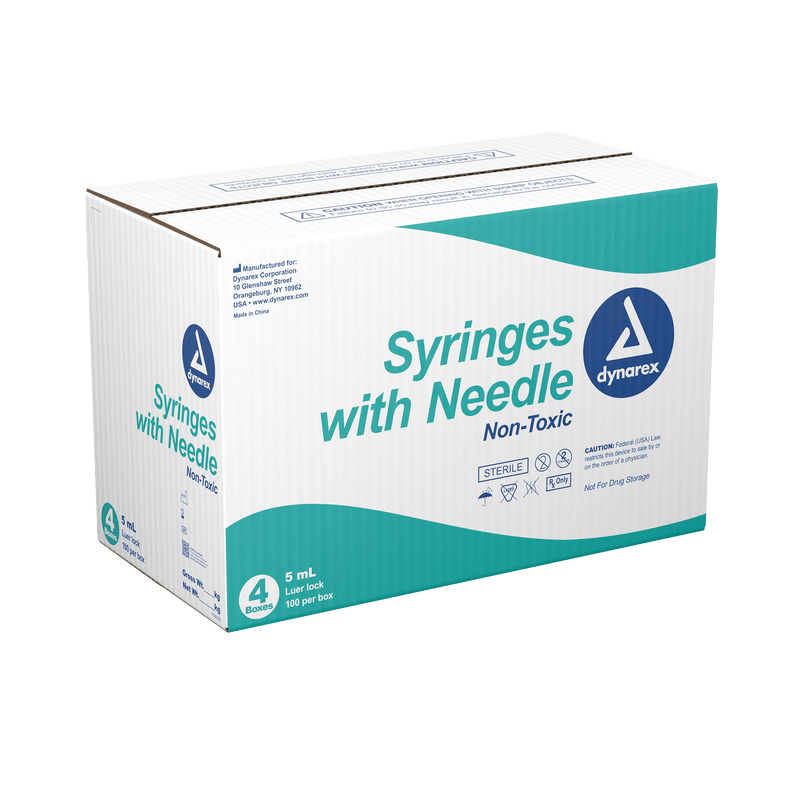 Syringe - Non-Safety with Needle - Luer slip by Dynarex 6994