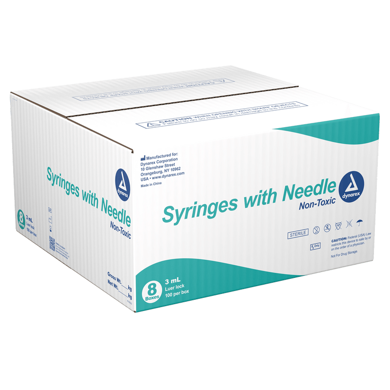 Syringe - Non-Safety with Needle - Luer slip by Dynarex 6994