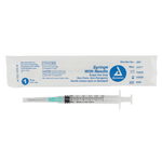Syringe - Non-Safety with Needle - Luer slip by Dynarex 6997