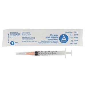 Syringe - Non-Safety with Needle - Luer slip by Dynarex 7002