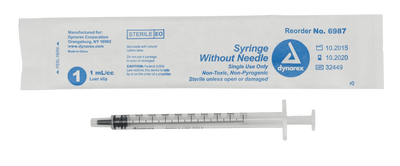Dynarex Syringes Without Needle - Accurate Dosing, Smooth Plunger, Luer Lock Compatibility