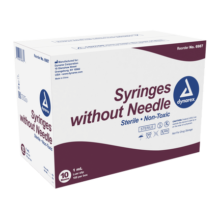 Dynarex - Syringes Without Needle | 6987 | | Disposable Medical Supplies, IV & Drug Delivery, Syringes & Needles | Dynarex | SurgiMac