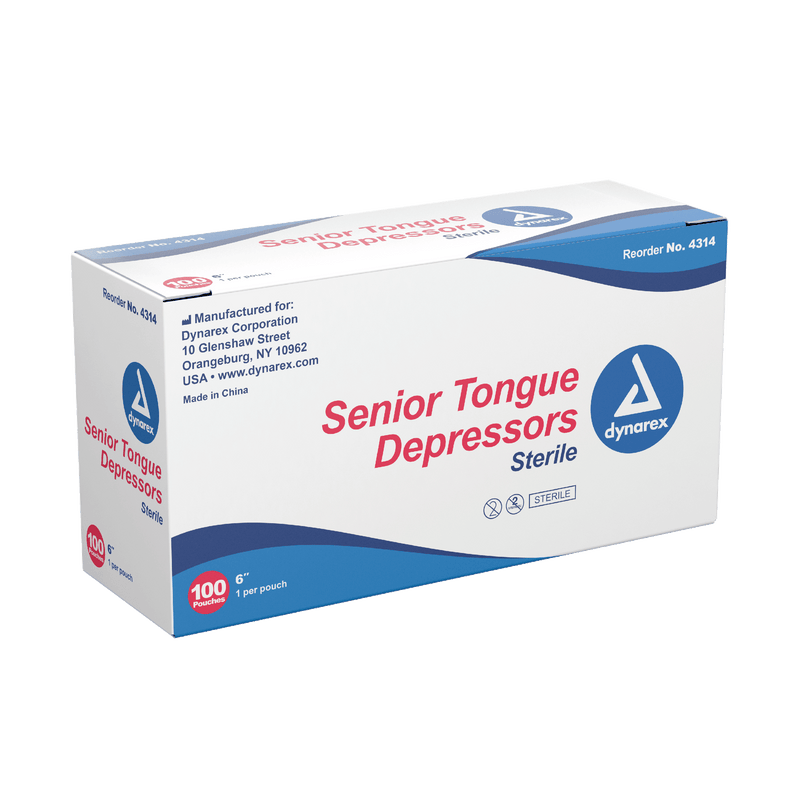 Dynarex Wood Tongue Depressors - Multi-Purpose, for Medical Use 4311-1