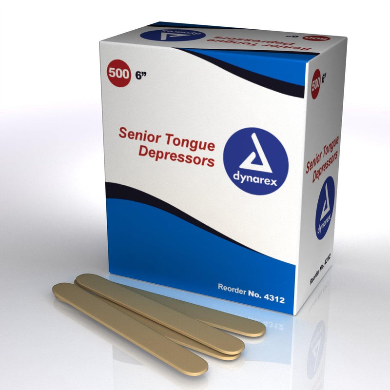 Dynarex Wood Tongue Depressors - Multi-Purpose, for Medical Use 4312-1