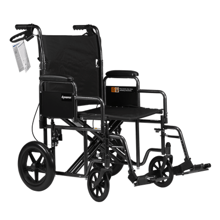 DynaRide Bariatric Transport Plus Wheelchair With Swing-Away Foot Rest And Detachable Desk Arm - 22" X 18" Seat | Dynarex | SurgiMac