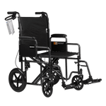 DynaRide Bariatric Transport Plus Wheelchair With Swing-Away Foot Rest And Detachable Desk Arm - 22" X 18" Seat 10244