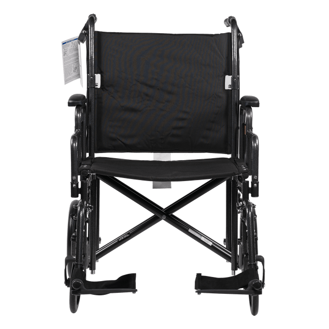 Dynarex | DynaRide Bariatric Transport Plus Wheelchair With Swing-Away Foot Rest And Detachable Desk Arm - 22" X 18" Seat | 10244