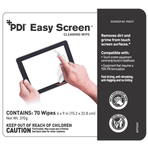 Easy Screen Surface Cleaner Premoistened Alcohol Based Manual Pull Wipes, P03672 P03672-1