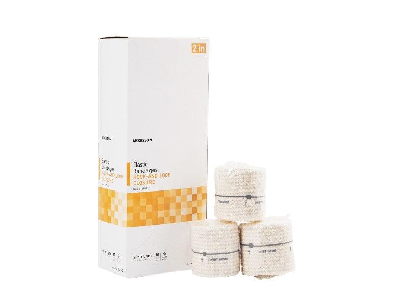 Elastic Bandage Standard Compression Hook and Loop Closure Tan NonSterile 16-1033-2IN-BX10