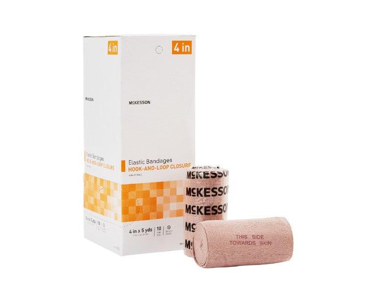 Elastic Bandage Standard Compression Hook and Loop Closure Tan NonSterile 16-1033-4-BX