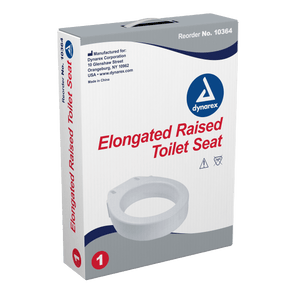 Elongated Raised Toilet Seat Without Arms 10364