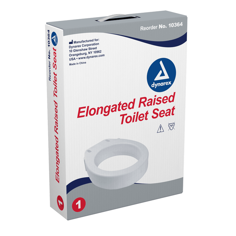 Elongated Raised Toilet Seat Without Arms 10364