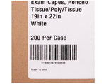 Exam Cape Back Opening Without Closure Unisex 18-756-White