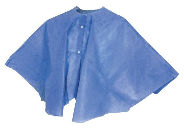 McKesson | Exam Cape Blue 4X-Large Open Sides Snap Closure Unisex | 18-1111