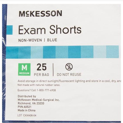 Exam Shorts McKesson Medium Blue SMS Adult Disposable | McKesson | SurgiMac